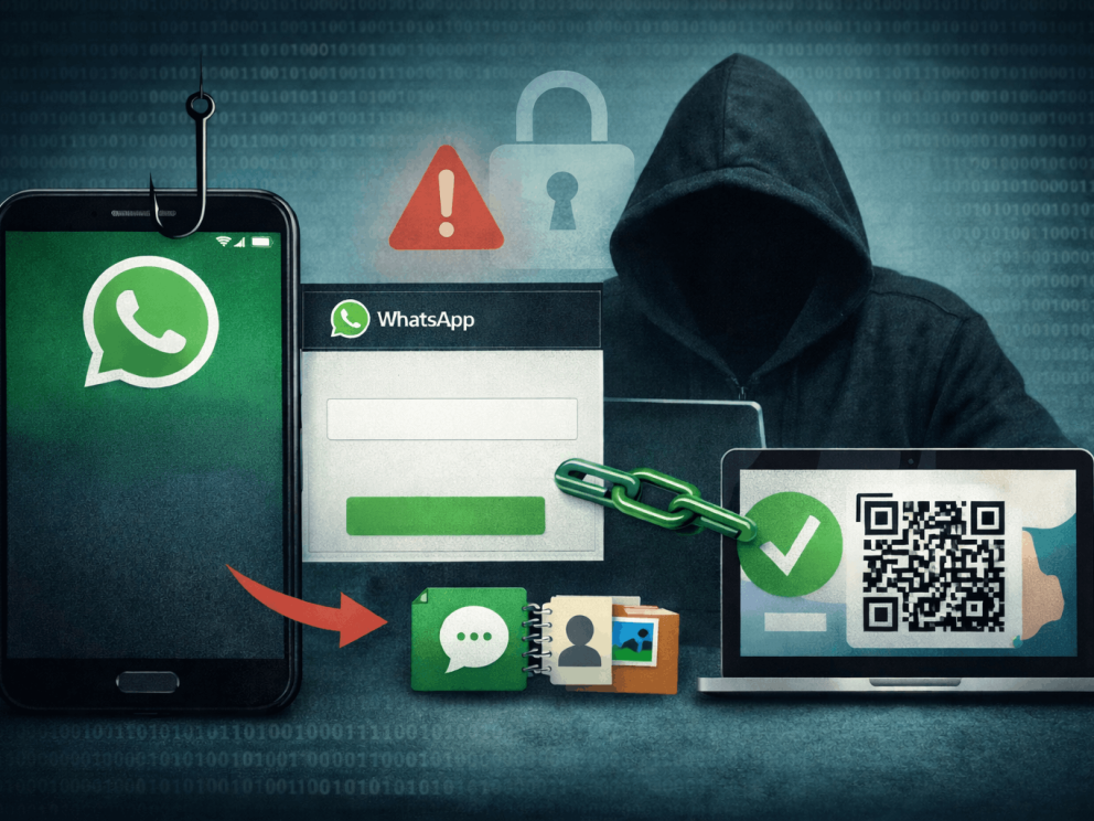 Bilder und Logos die das Thema Betrugsmaschine bei Messenger Diensten ausdrücken